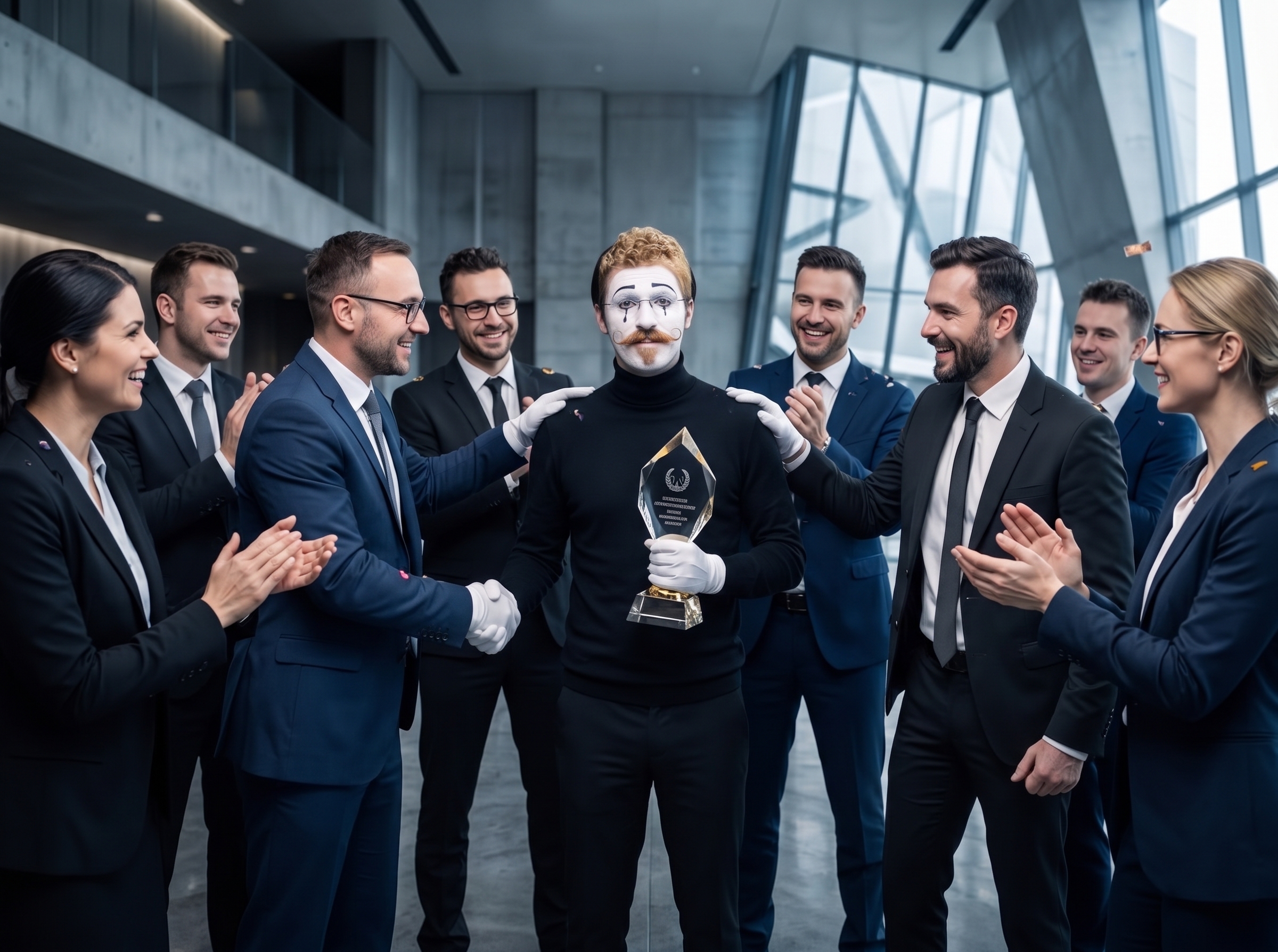 Legally Mime annual Mimeys corporate trophy and non-verbal achievement award presentation