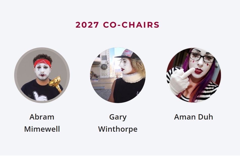 mimeCON 2027 Co-Chairs Abram Mimewell, Gary Winthorpe, and Aman Duh brought into the fold as Silent Partners via Mimes by Absorption