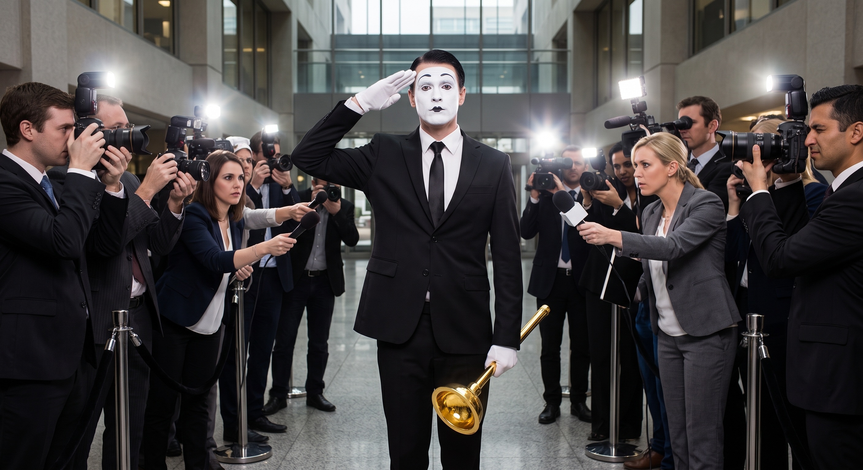 Field agent navigating high-intensity press inquiries utilizing dynamic invisible shields